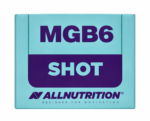 Teal packaging box with bold purple text reading MGB6 SHOT and the ALLNUTRITION logo at the bottom front.