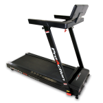 Black ProAction treadmill with a raised console, wide running belt, and red safety key/clip visible.