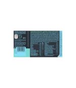 Back view of a blue and turquoise packaged product showing nutrition facts panel and barcode.
