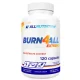 Bottle of AllNutrition Burn4All Extreme dietary supplement, 120 capsules, white label with blue and orange text.