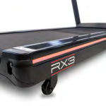 RX3 branded black wheeled device with an orange stripe, shown from the side on a white background