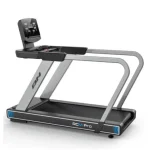 RCM Pro treadmill with elevated console, dual side rails, and a wide running belt.