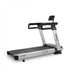 Luxor LX30 treadmill with silver frame, black belt, and tablet mount at the front.