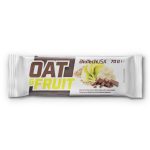 OAT & FRUIT banana-flavoured oat bar wrapper with chocolate topping on white packaging