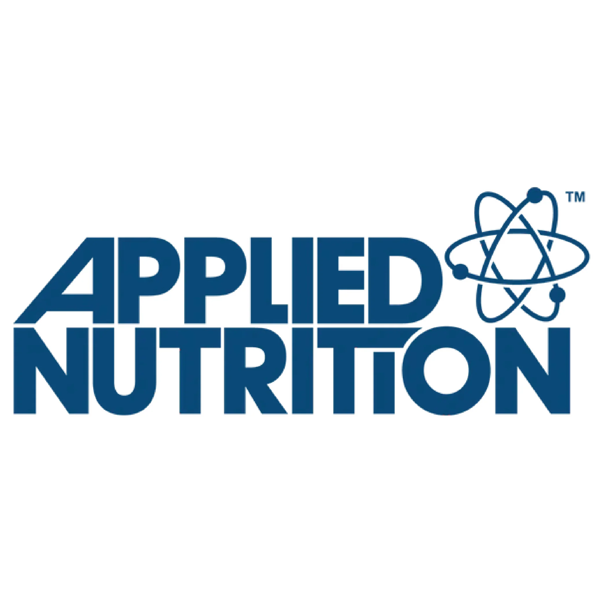 Applied Nutrition brand logo in bold blue text with a blue atom-like symbol beside it.