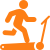 Orange silhouette of a person cleaning, sweeping with a broom.