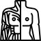 Solid black square used as a decorative spacer; conveys no information beyond spacing or background.